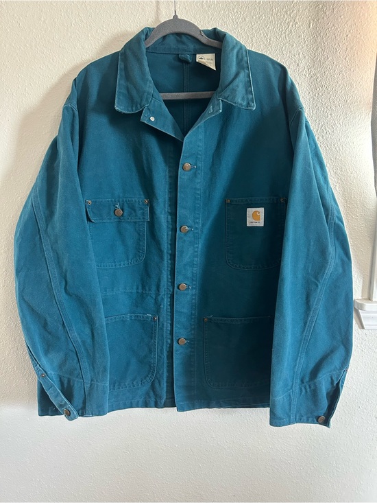Carhartt Other - Vintage 90s Carhartt Teal Workwear Unlined Chore Jacket Mens Size XXL